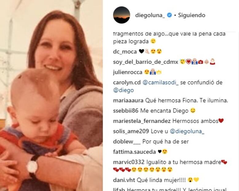 Diego Luna comparte tierna foto de su mamá 