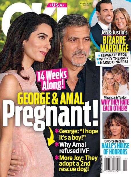 Confirman que Amal y George Clooney esperan su primer hijo