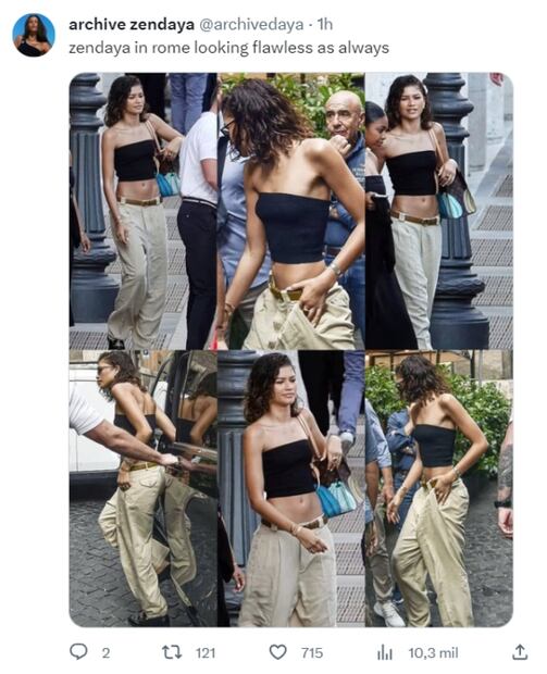 El outfit de Zendaya en Roma / Twitter