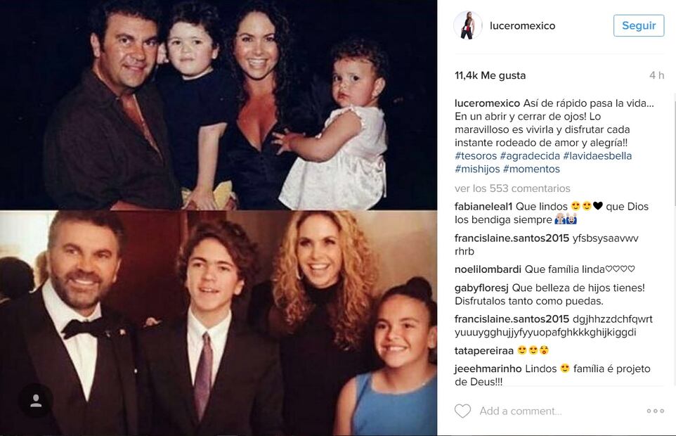 Lucero comparte fotografía del recuerdo de sus hijos y Mijares