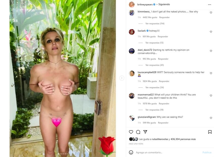 Britney Spears angustia a sus fans tras publicar más de 6 fotos en las que aparece desnuda