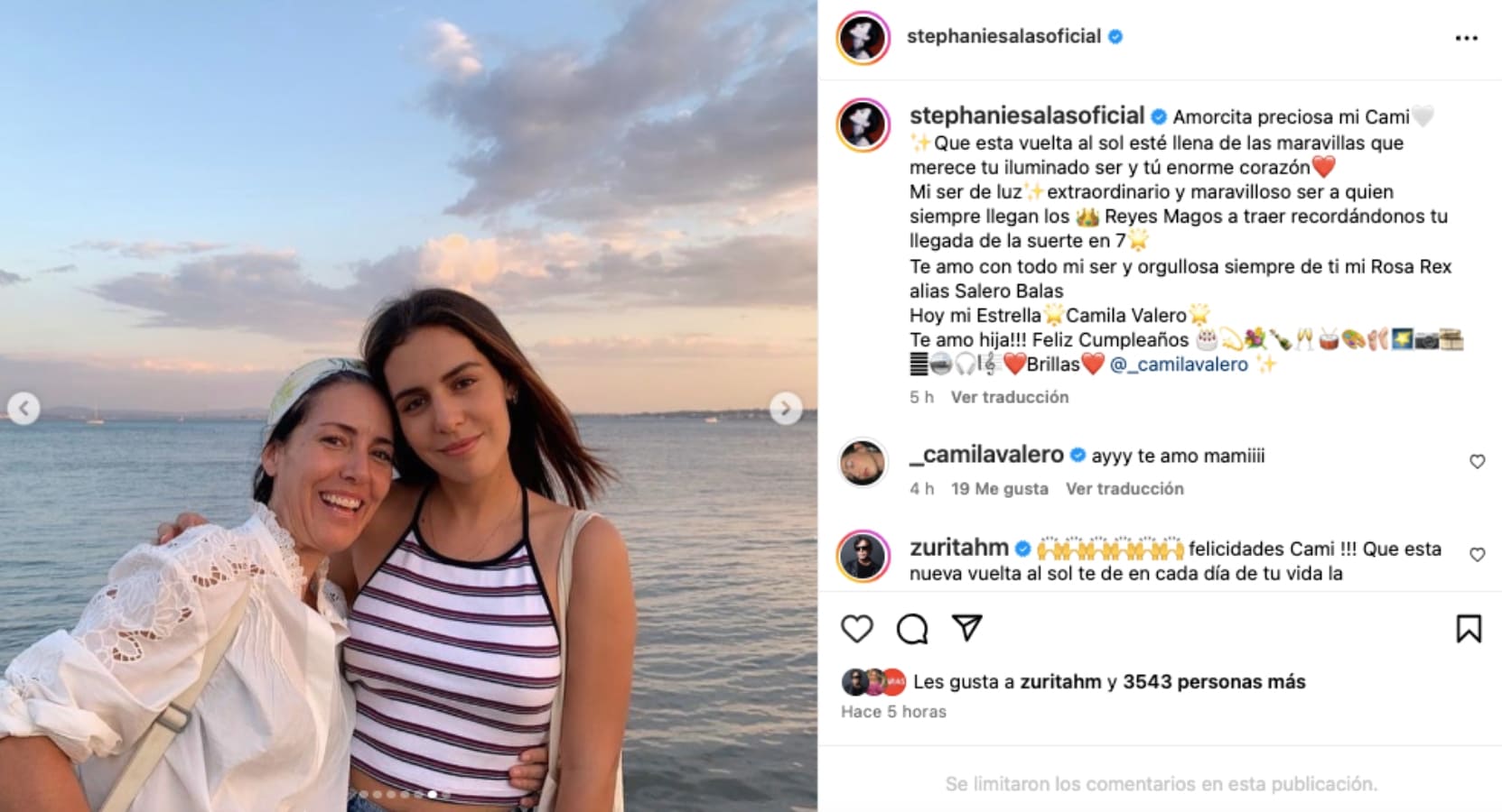 Stephanie Salas y su hija Camila Valero / Instagram