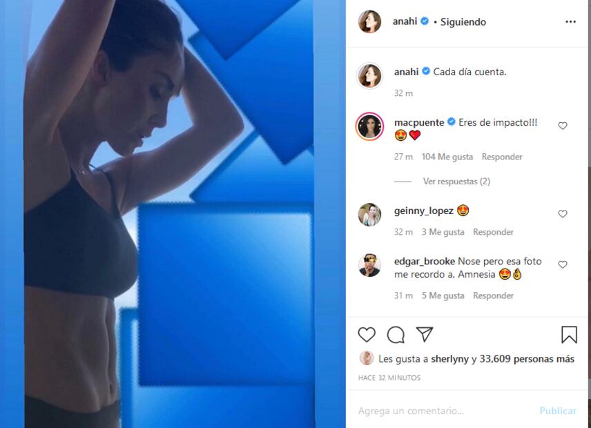 Anahí sorprende con ajustado top y abdomen como el de Bárbara de Regil