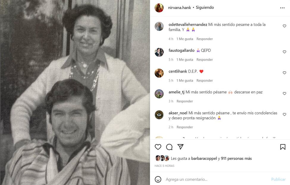 Nirvana Hank comparte conmovedora foto de su abuelita Guadalupe Rhon