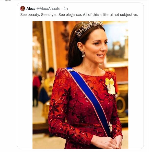 Lady in Red. Kate Middleton deslumbra con los diamantes de Isabel II y corona de princesa