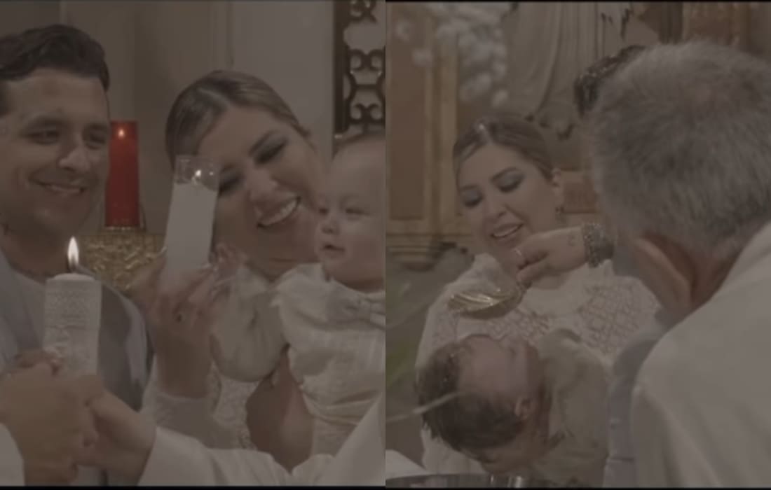 Christian Nodal fue padrino en el bautizo de su sobrino Amel / Foto: Instagram