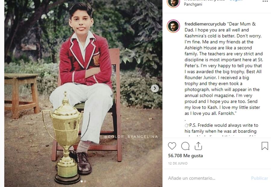 Dan a conocer imagen y carta inédita de Freddie Mercury dedicada a sus padres