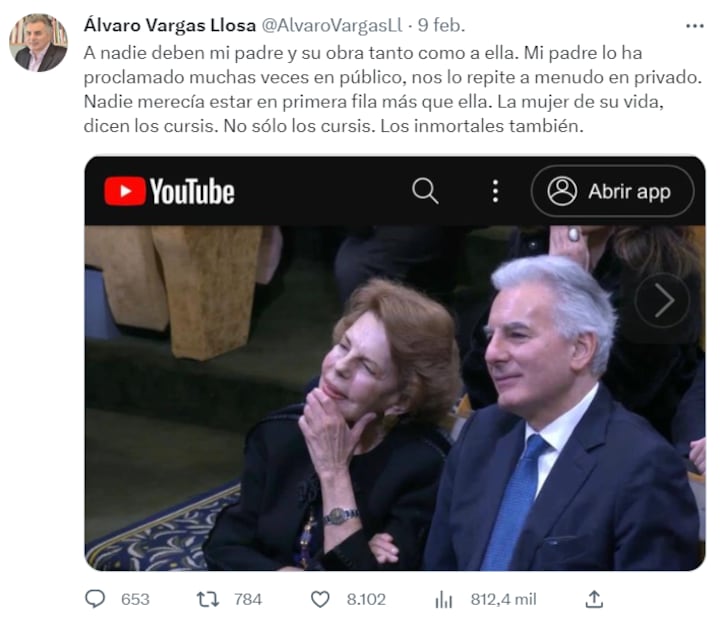 El ambicioso e inesperado proyecto de Mario Vargas Llosa con Patricia Llosa