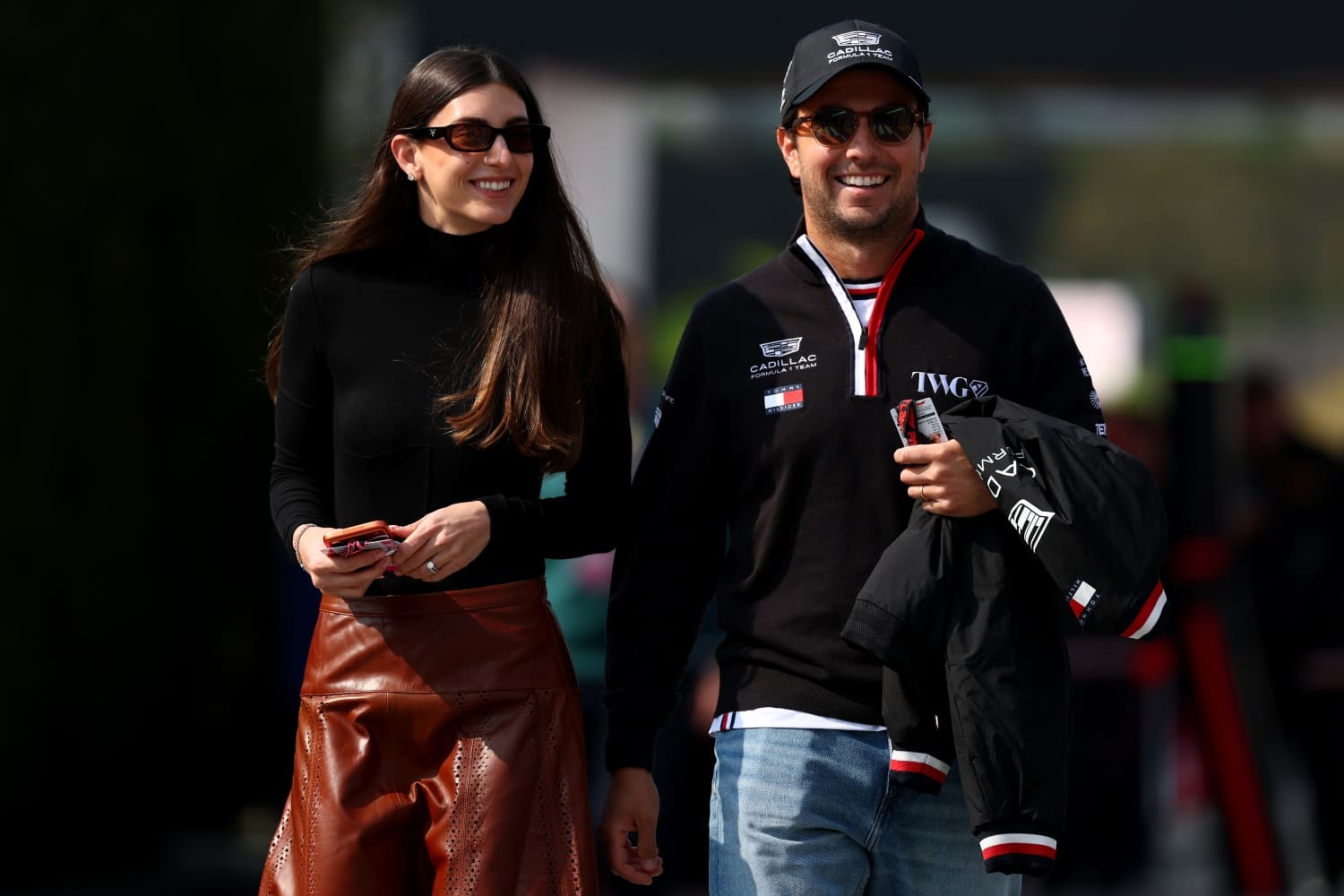 Carola Martínez y Sergio 'Checo' Pérez en el GP de Japón 2026 / Foto: Getty Images