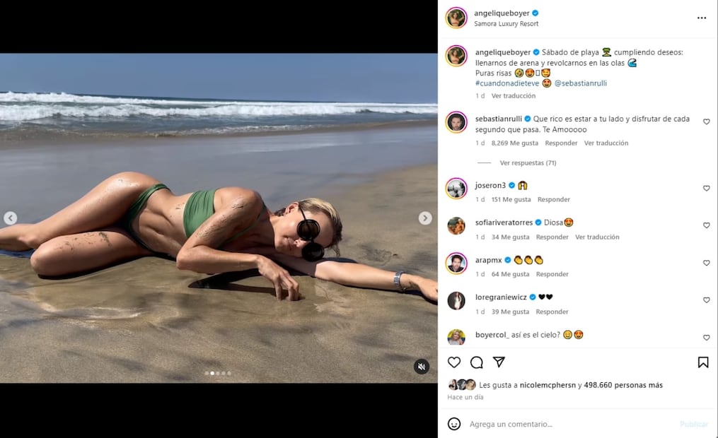 Angelique Boyer disfruta de sus vacaciones / Instagram