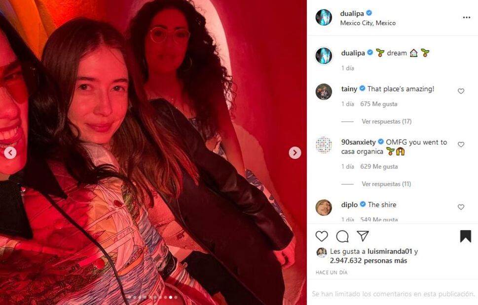 Dua Lipa disfruta la fiesta en su reciente visita a México