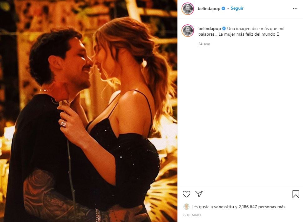Nodal comparte video inédito de propuesta de matrimonio a Belinda