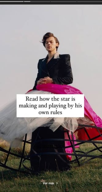 Harry Styles con vestido Gucci y crinolina: el primer hombre que posa para Vogue