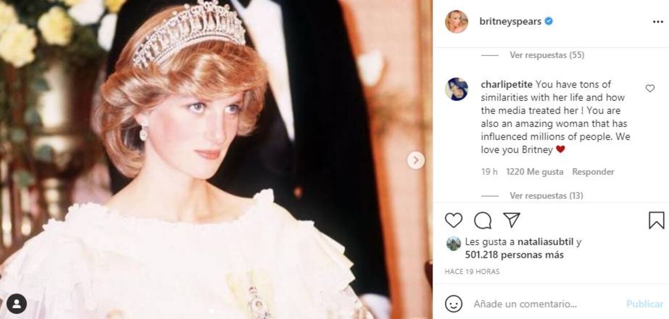 Britney Spears enaltece a la princesa Diana en medio del escándalo con la BBC