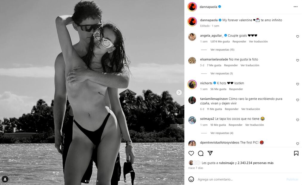 Danna Paola y Alex Hoyer son novios desde 2021 / Instagram