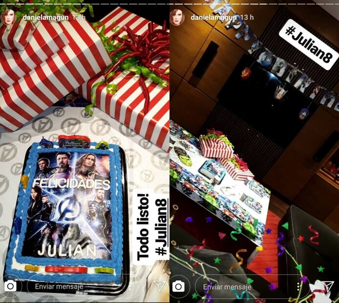 Daniela Magún celebró el cumpleaños número 8 de su hijo Julián