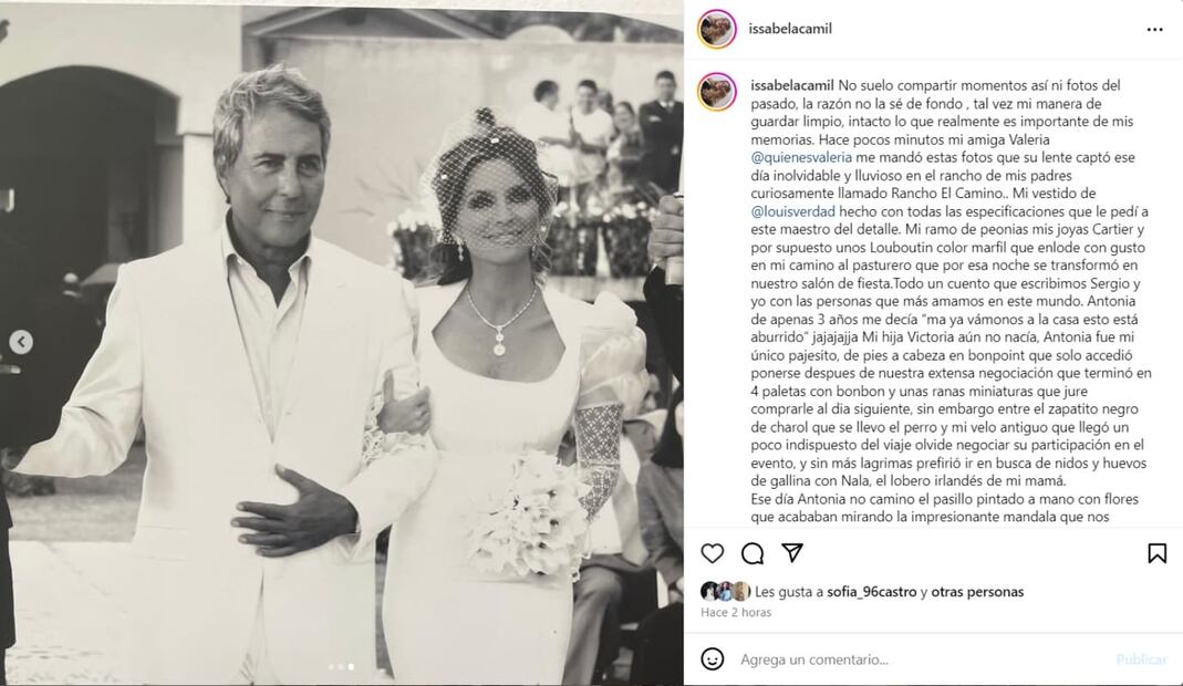 Issabela Camil y su papá Jaime Camil Garza / Foto: Instagram