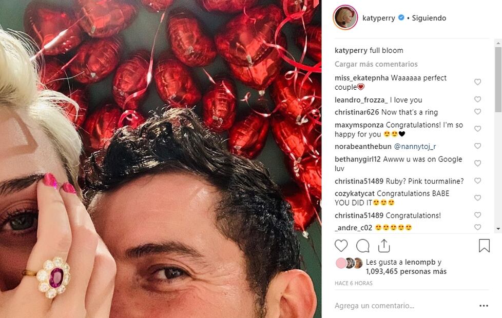 Con tremendo anillo de compromiso, Katy Perry se compromete con Orlando Bloom 
