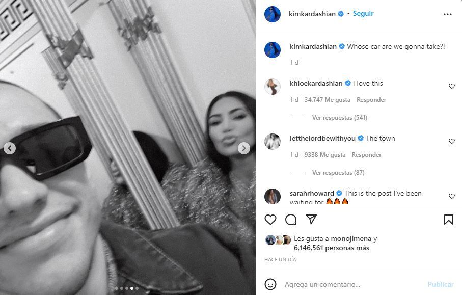 Kim Kardashian comparte su primera foto con Pete Davidson