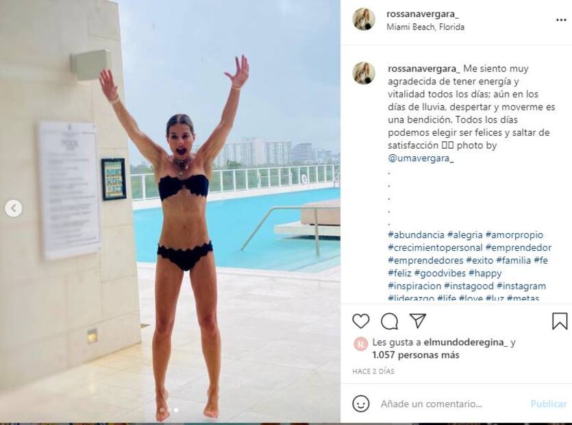 Hot! Rossana Vergara presume cuerpazo en Miami