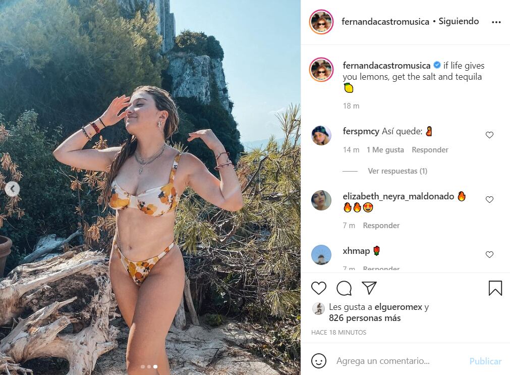 Fernanda Castro posa en bikini en su versión más atrevida y luce sus estrías y 'rollitos'