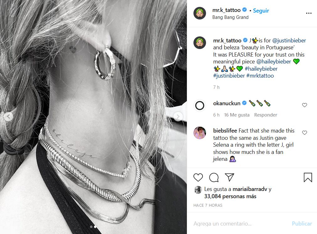 Hailey Baldwin se tatúa por amor: lleva a Justin Bieber en su dedo anular 