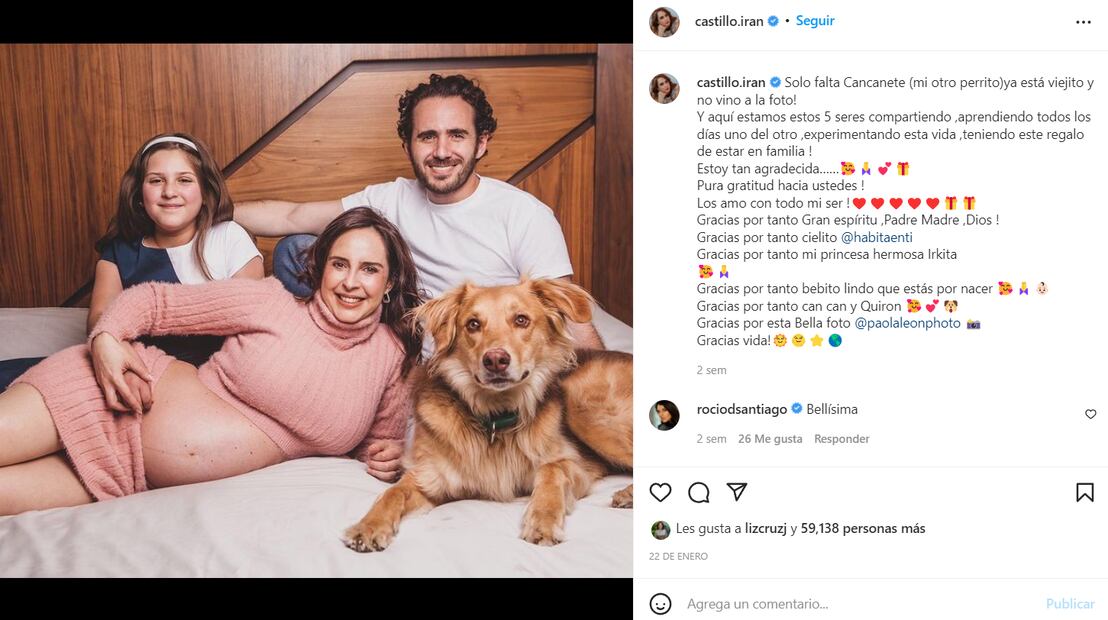 Irán Castillo revela el nacimiento de su bebé con foto de su placenta 