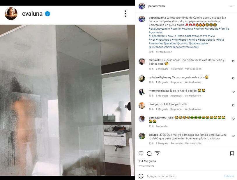 Camilo es fotografiado sin ropa por Evaluna Montaner ¡y la publica en redes!