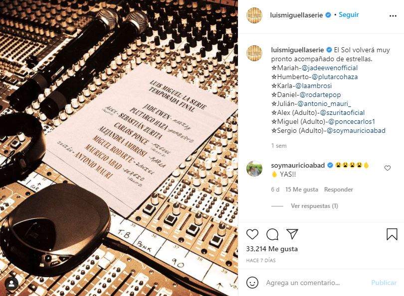 Carlos Ponce alimenta los rumores sobre su participación en Luis Miguel: La Serie