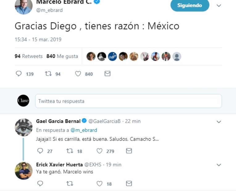 Marcelo Ebrard "confunde" a Gael García Bernal con Diego Luna