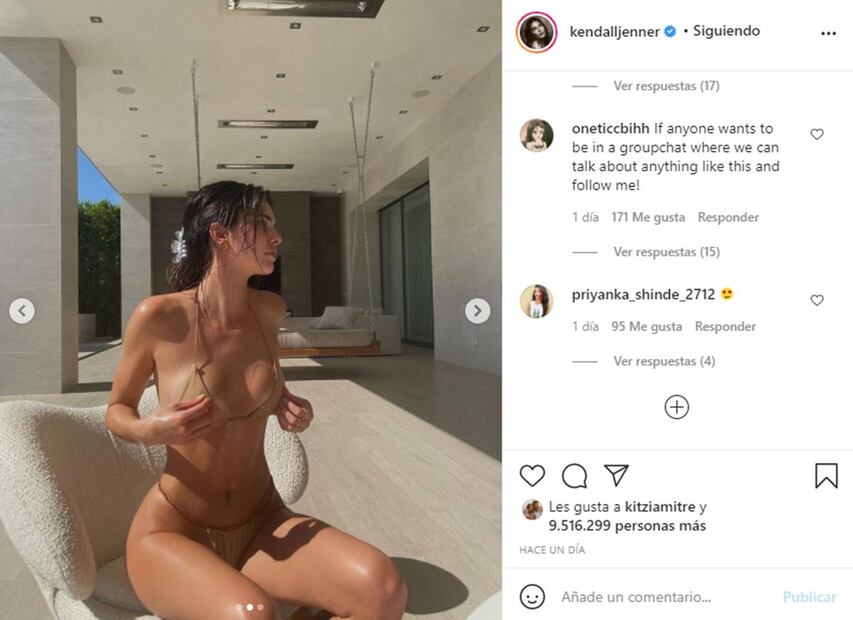 Kendall Jenner aturde a millones con bikini beige y botas vaqueras