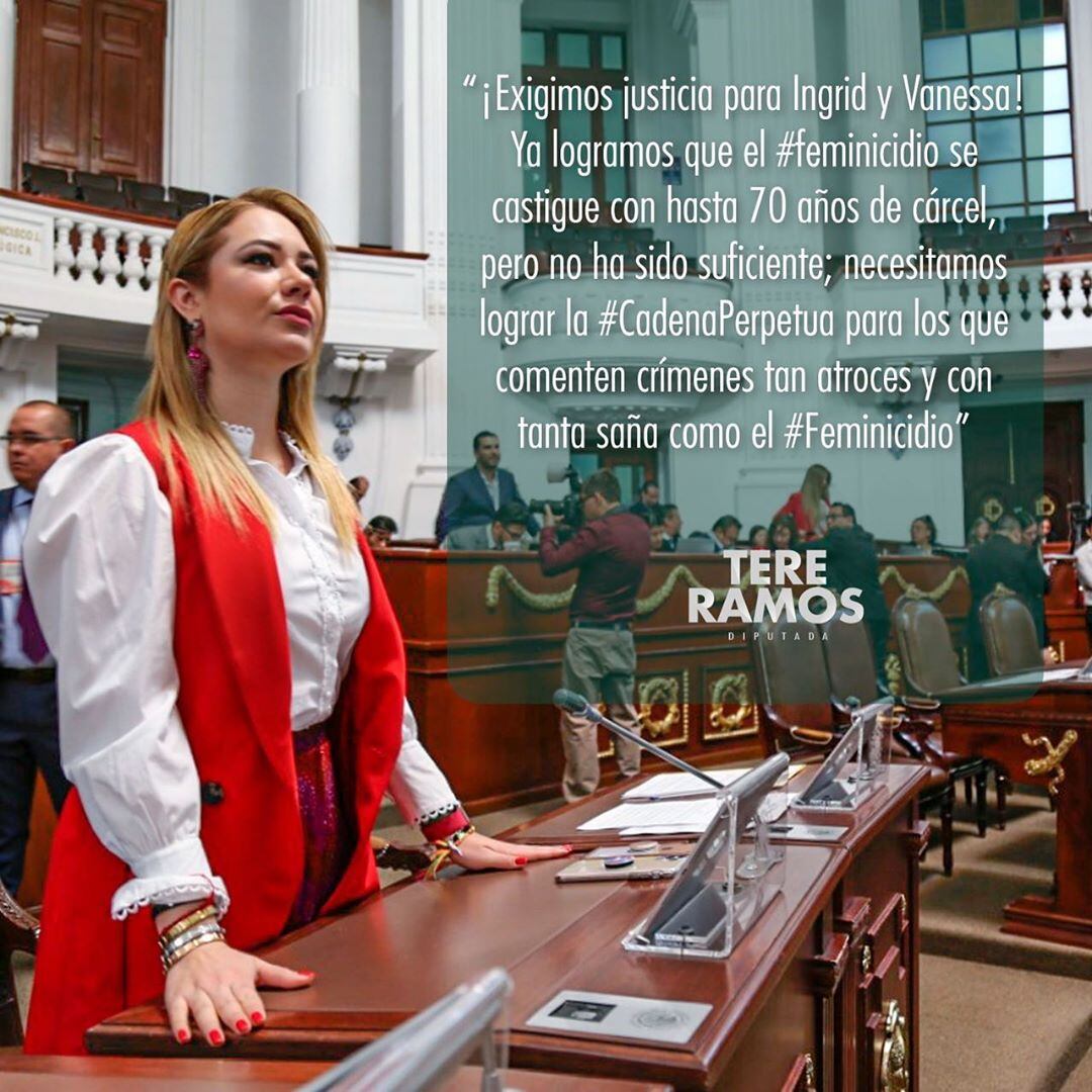 Tere Ramos, diputada del Verde Ecologista, se suma al paro de mujeres del 9 de marzo 