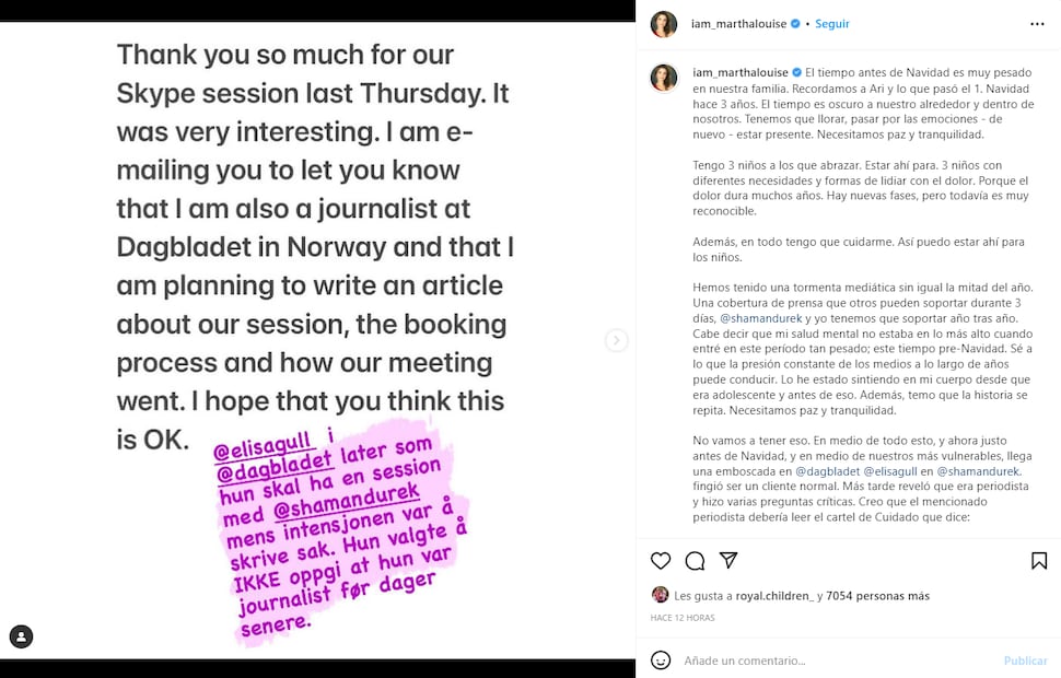 Marta Luisa de Noruega, igual que Harry y Meghan, denuncia acoso de la prensa
