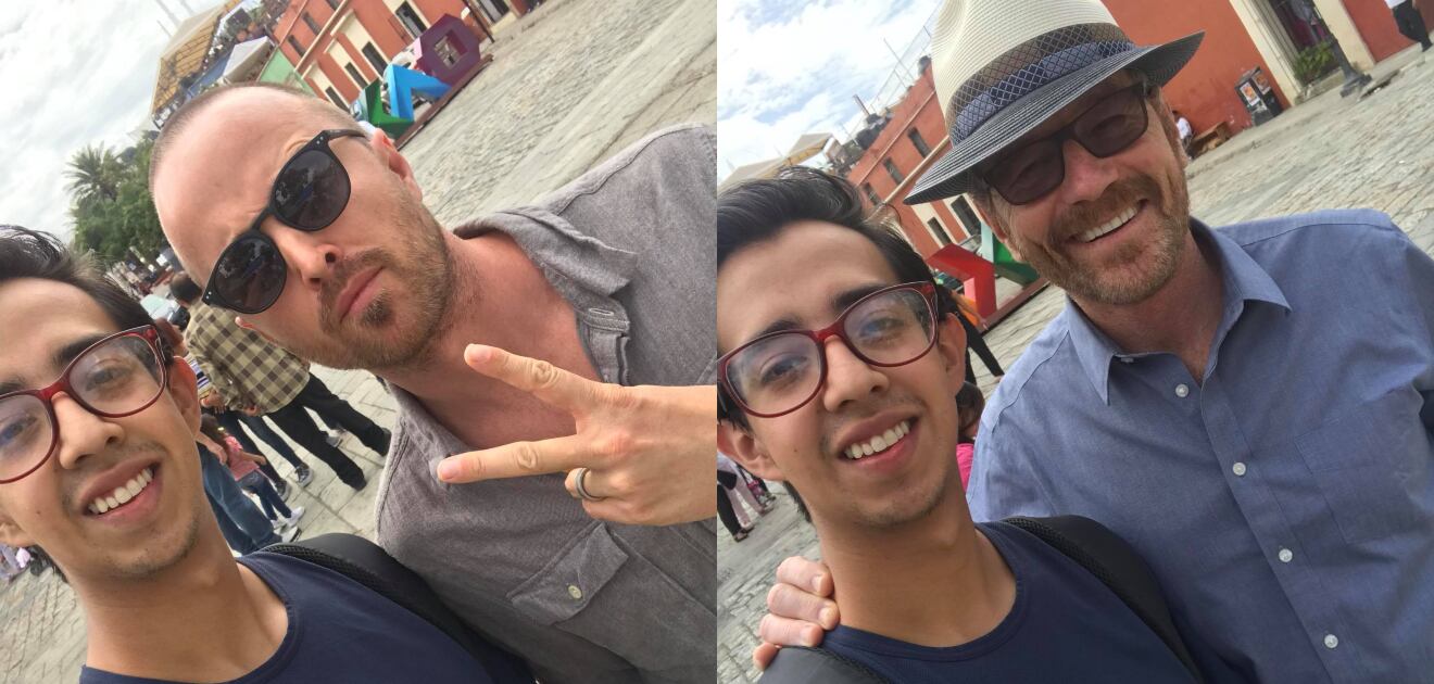 Bryan Cranston y Aaron Paul, de Breaking Bad, en Oaxaca