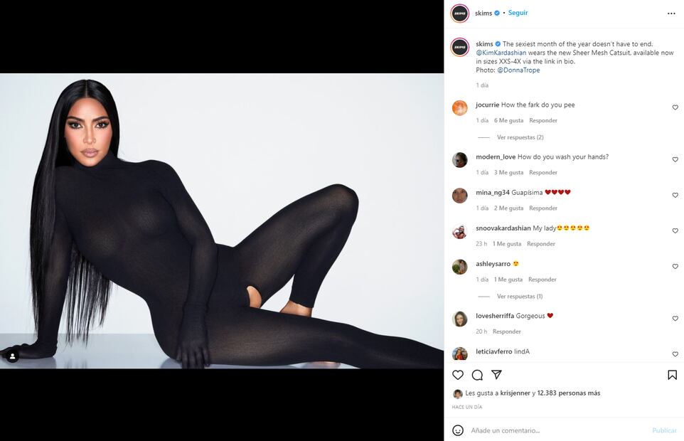 Kim Kardashian paraliza a todos: modela ropa con un agujero... adivina en dónde