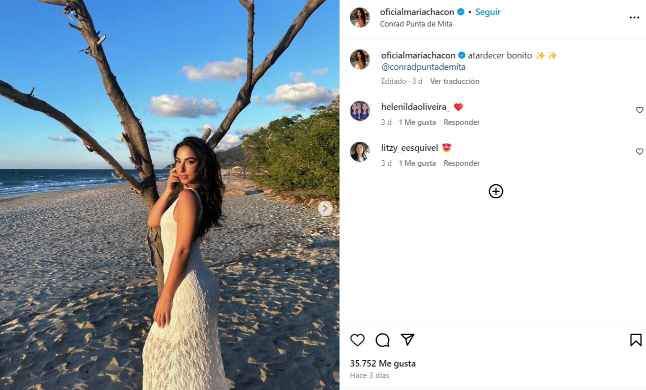 María Chacón/Instagram.