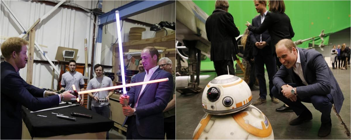 Los príncipes William y Harry viajaron a una galaxia muy lejana