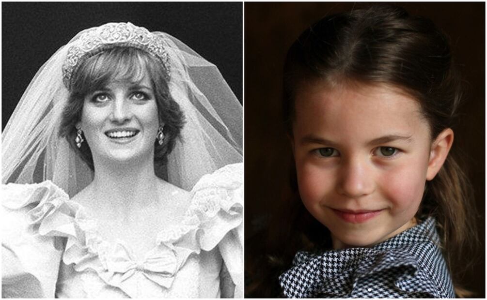 El increíble parecido entre la princesa Charlotte y su abuela, la princesa Diana