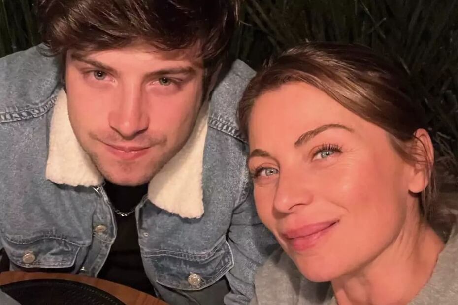 Ludwika Paleta con su hijo Nicolás Haza / Foto: Instagram