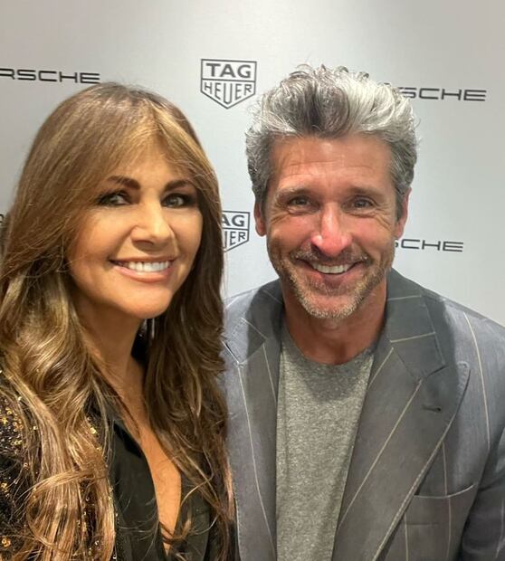 Luz Blanchet con Patrick Dempsey en el evento de Porsche / Cortesía Luz Blanchet