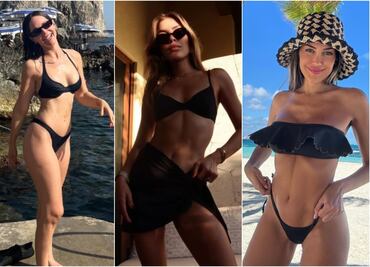 5 famosas que demuestran que el bikini negro es una tendencia que nunca pasará de moda