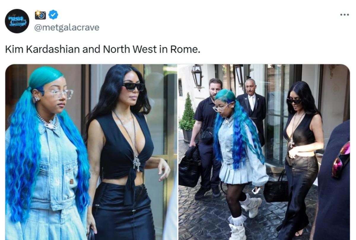 North West y Kim Kardashian / Foto: Especial