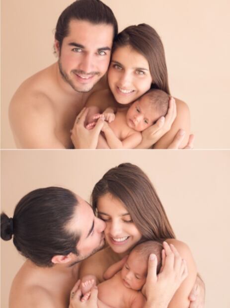La primera sesión de fotos del bebé de Michelle Renaud 
