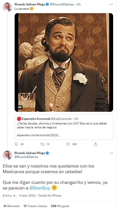 Ricardo Salinas levantó la mano para adquirir Banamex