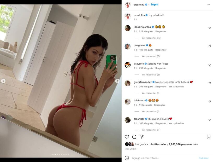 Úrsula Corberó pone en jaque a Instagram con un topless muy 'saludable'