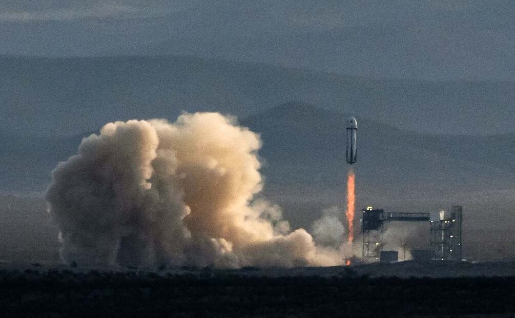 El cohete New Shepard despegó con éxito / Foto: Getty Images vía AFP