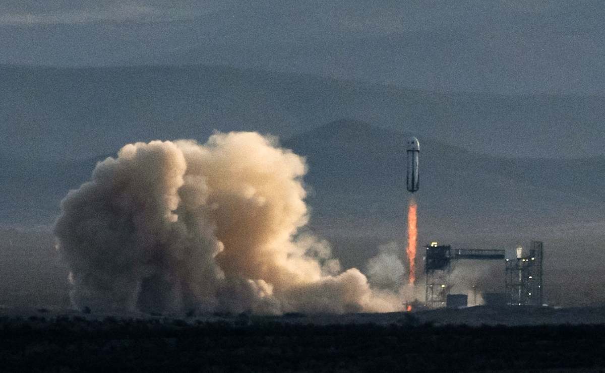 El cohete New Shepard despegó con éxito / Foto: Getty Images vía AFP
