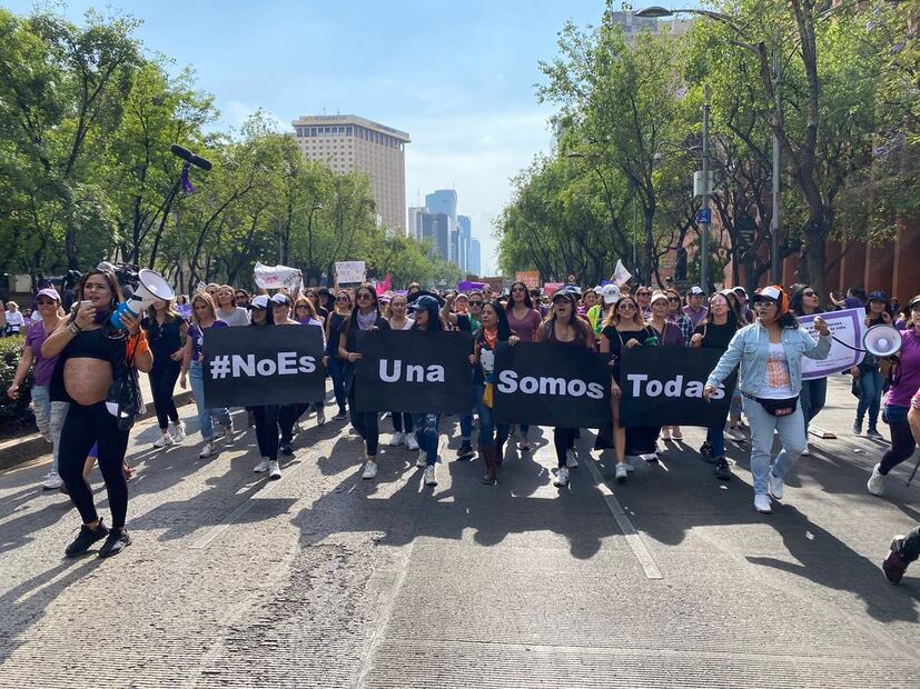 Alessandra Rojo de la Vega alza la voz en la marcha