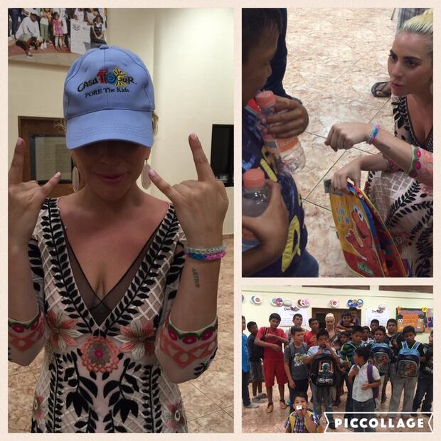  ¡Lady Gaga le canta a niños sin hogar en México!