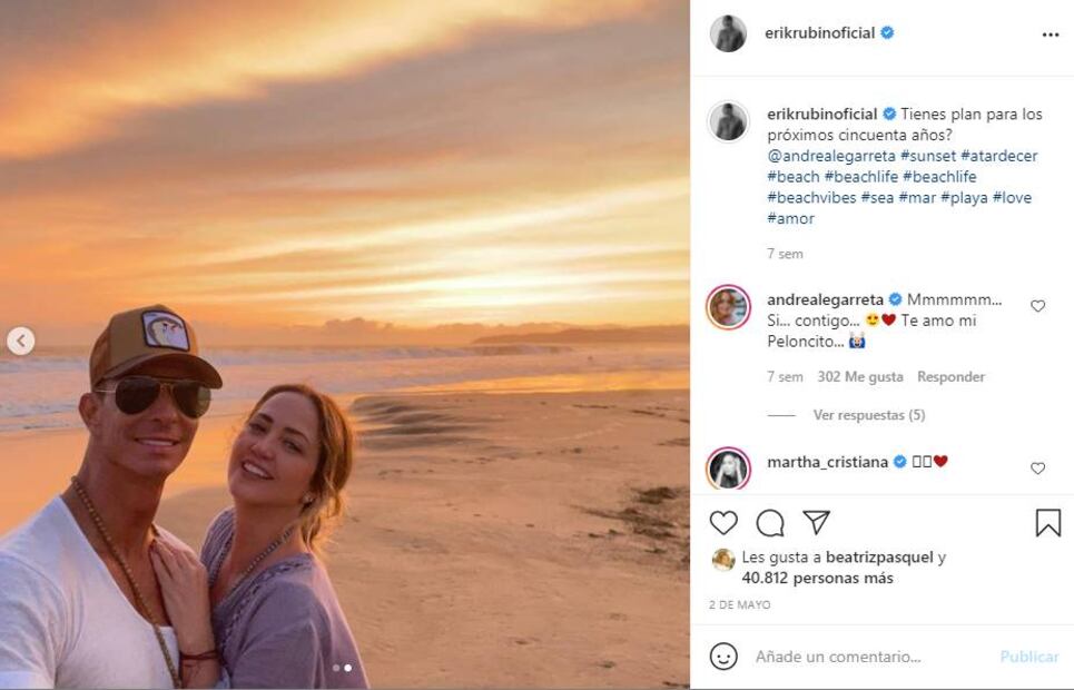 Andrea Legarreta y Erik Rubín anuncian su separación